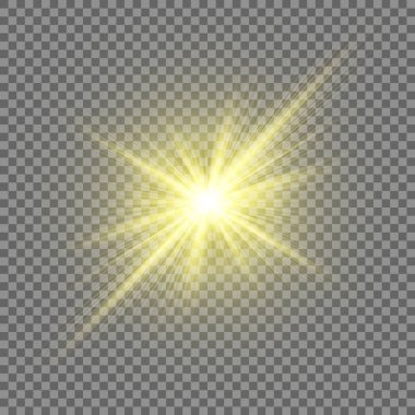 Vektör çizim soyut parlama ışık ışınları