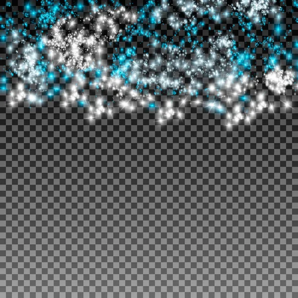 Vector glitter particles background effect for luxury greeting rich card. Étincelles de poussière étoile — Image vectorielle