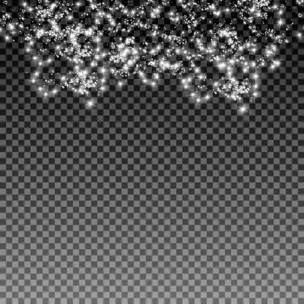 Efecto de fondo de partículas de brillo vectorial para tarjetas ricas en saludos de lujo. Chispas de polvo estrella — Vector de stock