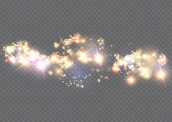 Μαγική σκόνη. Άπειρο. Αφηρημένα φόντο αστέρια διανυσματικά εικονογράφηση — Διανυσματικό Αρχείο