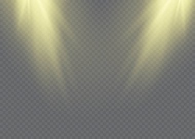 Şeffaf güneş ışığı vektörü. Özel lens ışık efekti.