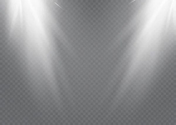 Vecteur transparent lumière du soleil lentille spéciale effet de lumière torche — Image vectorielle
