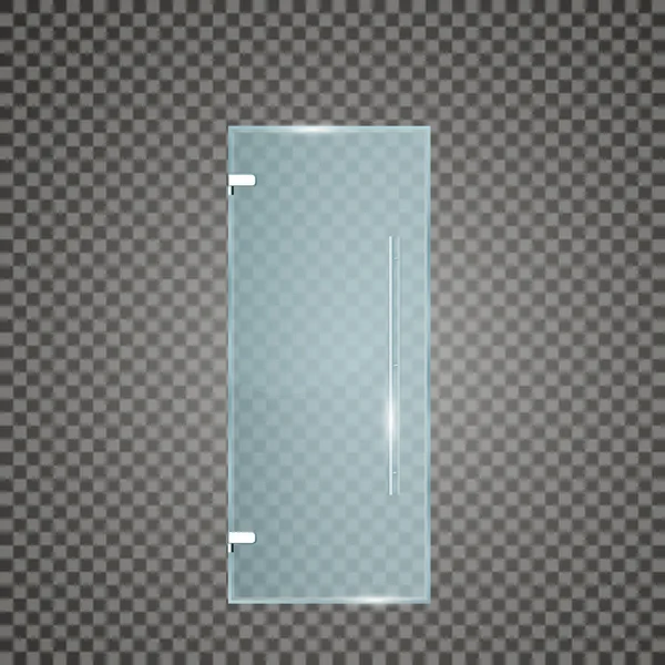 Porta de vidro isolada em fundo transparente. Ilustração vetorial — Vetor de Stock