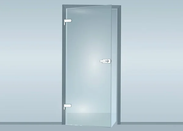 Puerta de cristal aislada sobre fondo transparente. Ilustración vectorial — Archivo Imágenes Vectoriales