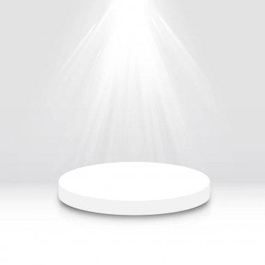 winners.vector illustration.spotlight, şeffaf background.lit beyaz scene.the podyum podyum.