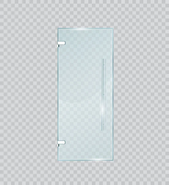 透明背景上孤立的玻璃门。矢量图 — 图库矢量图片