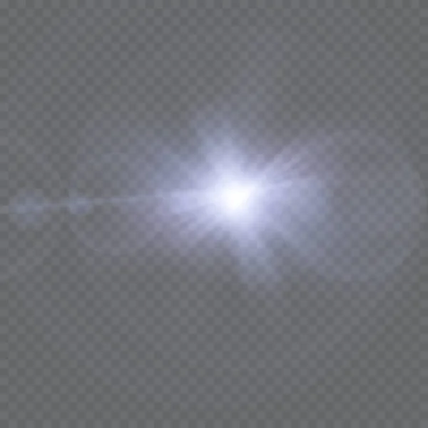 Efecto de luz de destello de lente especial de luz solar transparente vectorial. — Vector de stock