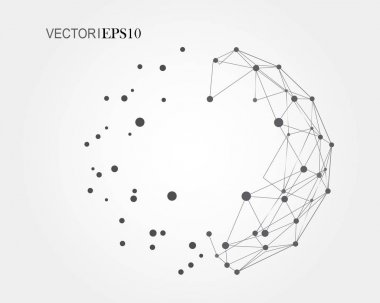 iş veya bilim tanıtımı için 3D geometrik vektör arka plan.