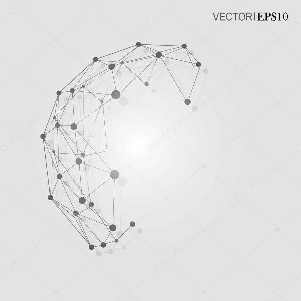 3d geometric vector background for business or science presentation.