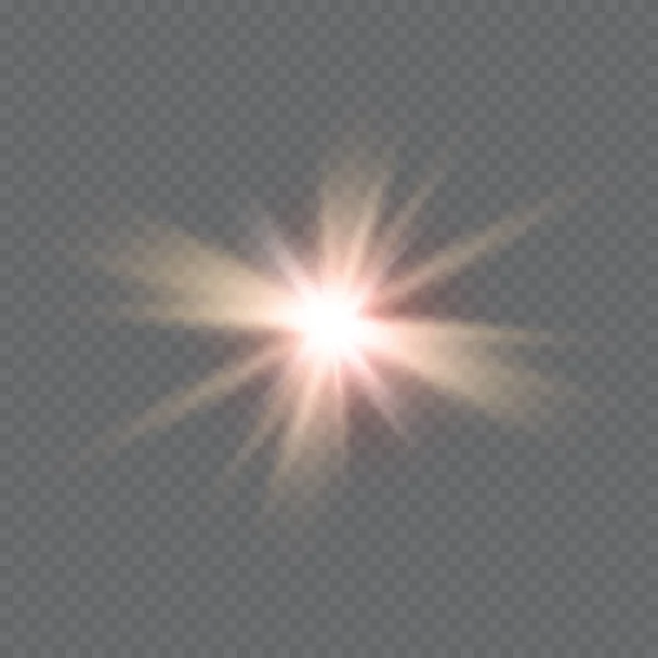 Vectorillustratie van licht die stralen worden abstracte flare — Stockvector