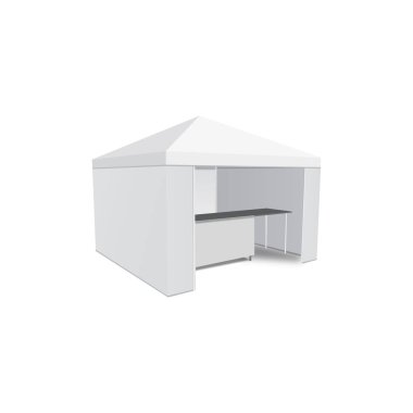 Olay ticaret göstermek açılır çadır mobil reklam seçim çerçevesi. Yukarı, şablon alay. İllüstrasyon izole beyaz arka plan üzerinde.