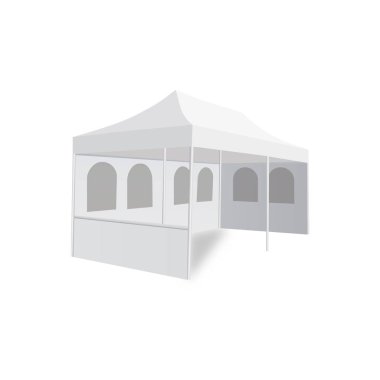 Olay ticaret göstermek açılır çadır mobil reklam seçim çerçevesi. Yukarı, şablon alay. İllüstrasyon izole beyaz arka plan üzerinde.