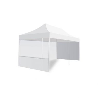 Olay ticaret göstermek açılır çadır mobil reklam seçim çerçevesi. Yukarı, şablon alay. İllüstrasyon izole beyaz arka plan üzerinde.