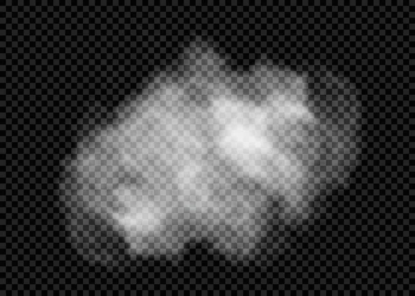 Nebel oder Rauch isolierten transparente Spezialeffekte. Weißer Vektor Trübung, Nebel oder Smog Hintergrund. Vektorillustration — Stockvektor