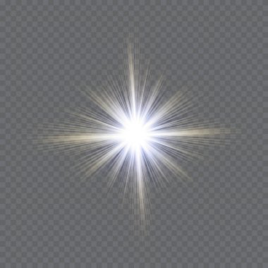 Parlak ışık efekti. Parıltısız yıldız patlaması.