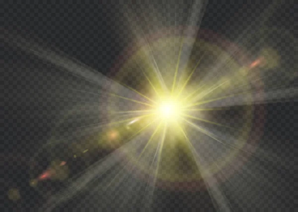 Vector transparant zonlicht speciale lens flare licht effect. — Stockvector