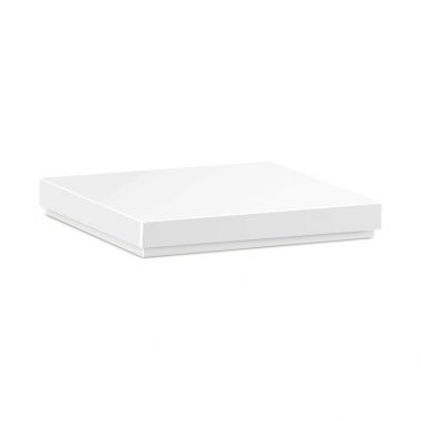 Ürün Karton Paket Kutusu. Beyaz arka planda izole edilmiş bir resim. Tasarımınız için Şablonu Hazırlayın