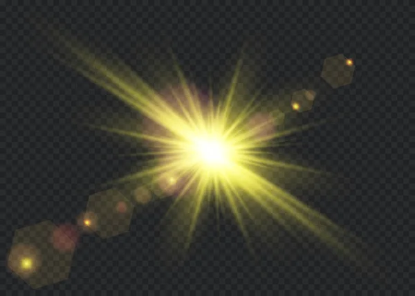 Vector transparant zonlicht speciale lens flare licht effect. — Stockvector