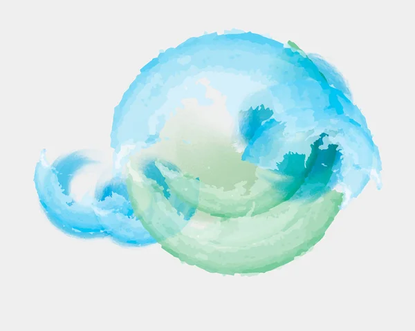 Arc-en-ciel couleurs aquarelle peinture taches vectorielles milieux ensemble — Image vectorielle