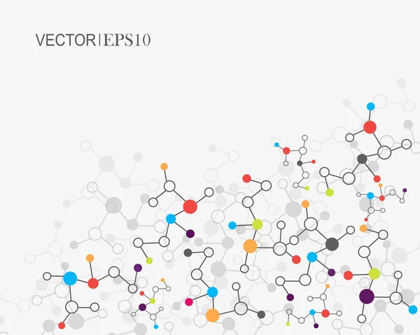 Conceito de ligação. Antecedentes vetoriais geométricos para apresentação empresarial ou científica. — Vetor de Stock