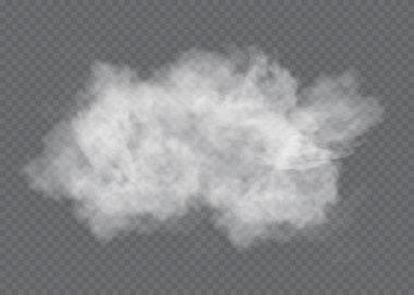 Sis ya da duman izole edilmiş şeffaf özel efekt. Beyaz vektör bulanıklığı, sis veya sis arkaplanı. Vektör illüstrasyonu