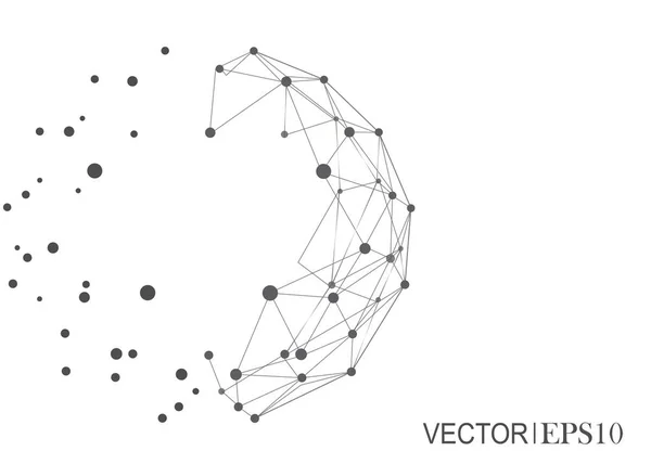Concept de connexion. Contexte vectoriel géométrique pour les entreprises ou la science — Image vectorielle