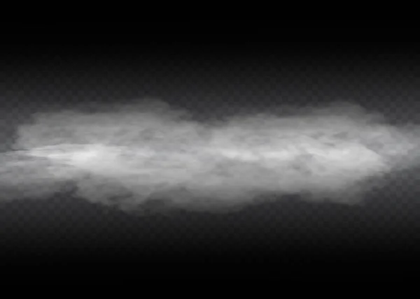 Туман или дым изолированы прозрачный специальный эффект. Облачность белого вектора, туман или смога. Векторная иллюстрация — стоковый вектор