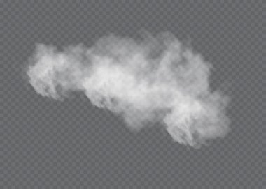 Sis ya da duman izole edilmiş şeffaf özel efekt. Beyaz vektör bulanıklığı, sis veya sis arkaplanı. Vektör illüstrasyonu