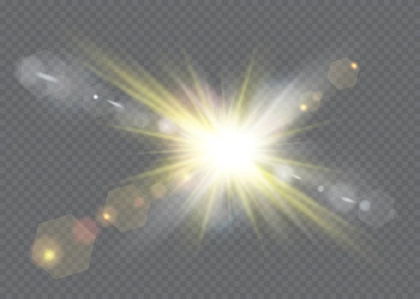 Vector transparent sunlight special lens flare light effect.