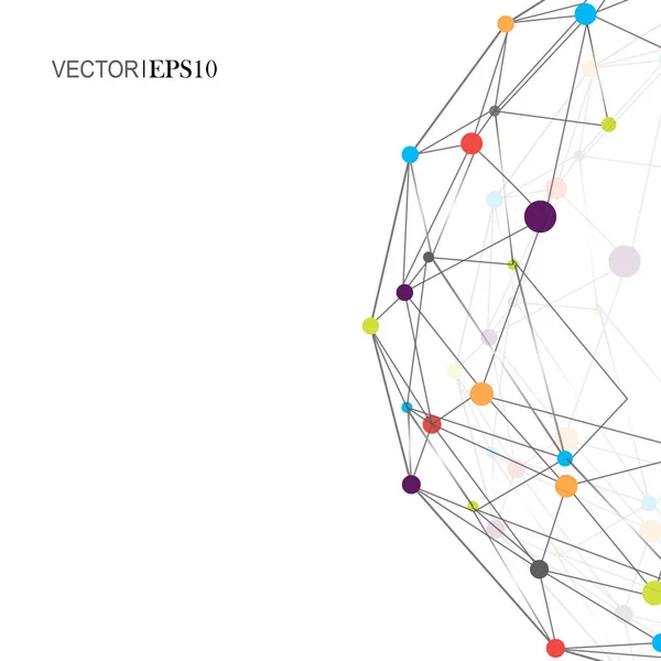 Design Technology Network 'ün arka planı. Bağlantı konsepti — Stok Vektör