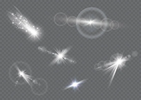 Glow light effect. Star burst with sparkles. sunlight. — Stock Vector