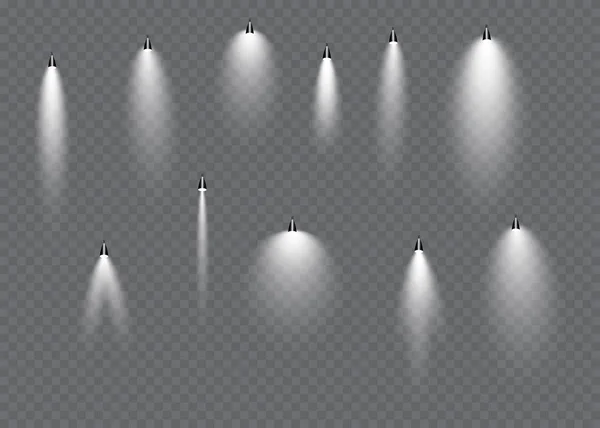 Proyector vectorial. Efecto luz — Archivo Imágenes Vectoriales