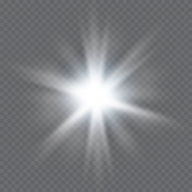 Parlak ışık efekti. Parıltısız yıldız patlaması..