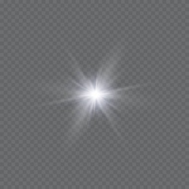 Parlak ışık efekti. Parıltısız yıldız patlaması..