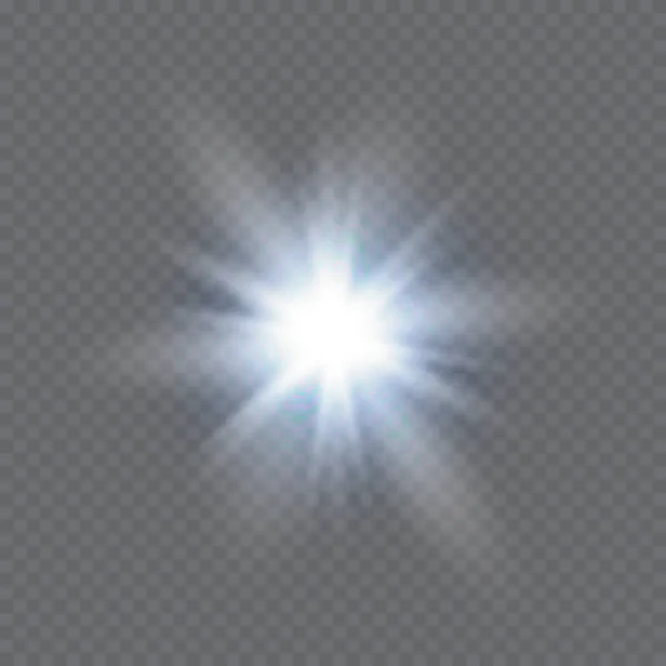 Glow light effect. Star burst with sparkles.Sun. — Stock Vector
