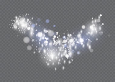Glow light effect. Vector illustration. Christmas flash. dust clipart