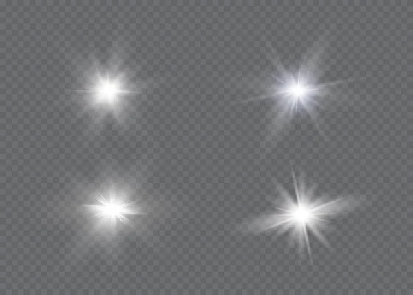 Glow light effect. Star burst with sparkles.Sun. — Stock Vector