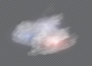 Sis ya da duman izole edilmiş şeffaf özel efekt. Beyaz vektör bulanıklığı, sis veya sis arkaplanı. Vektör illüstrasyonu
