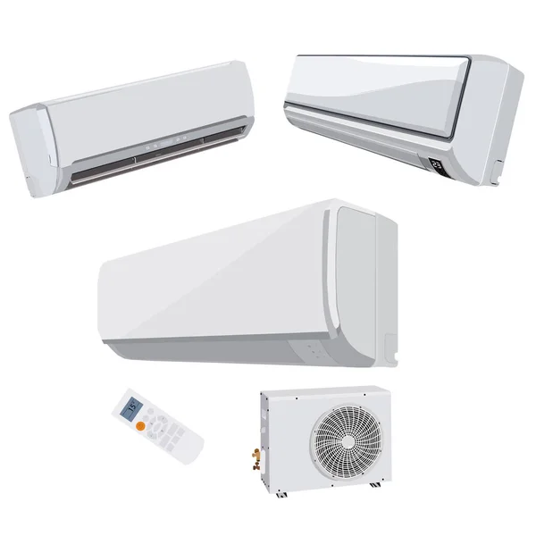 Sistema di climatizzazione su sfondo bianco. illustrazione — Foto Stock
