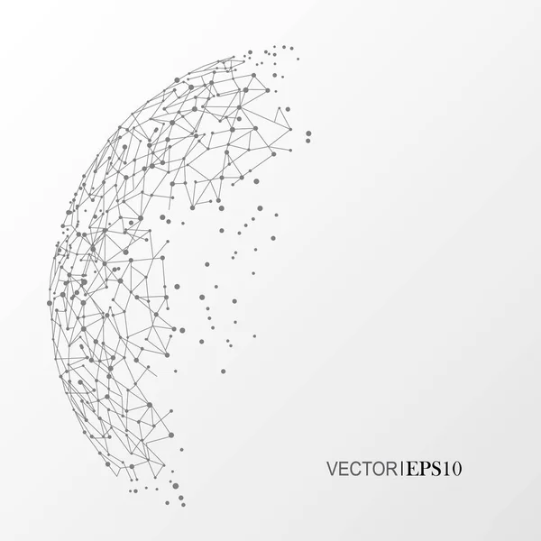 Připojení koncept. Geometrické vektorové pozadí pro podnikání nebo vědy — Stockový vektor