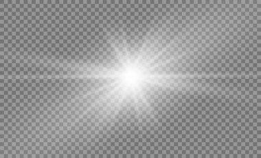 saydam bir arka plan ışığı efekti, üzerinde yıldız vektör çizim. patlama ile parıldıyor.