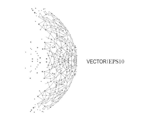 Anslutningskoncept. Geometrisk vektor bakgrund för företag eller vetenskap presentation. — Stock vektor