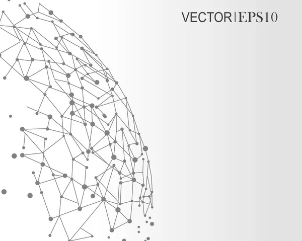 Conceito de ligação. Antecedentes vetoriais geométricos para apresentação empresarial ou científica. — Vetor de Stock