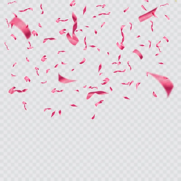Kolorowe jasne konfetti odizolowane na przezroczystym tle. Ilustracja wektora świątecznego — Wektor stockowy
