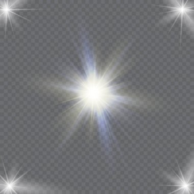 Parlak ışık efekti. Parıltısız yıldız patlaması.