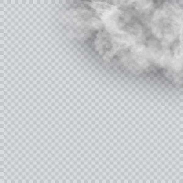 Şeffaf arkaplanda gerçekçi izole bulutun vektör kümesi. — Stok Vektör