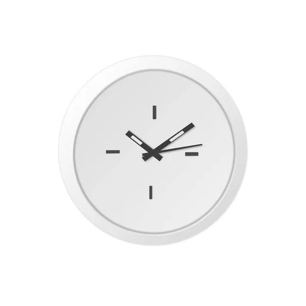 Kantor Wall clock. Templat desain dalam closeup vektor. Tata letak untuk branding dan iklan isolated.Beautiful dan timer asli pada latar belakang transparan. Desain vektor elemen . - Stok Vektor