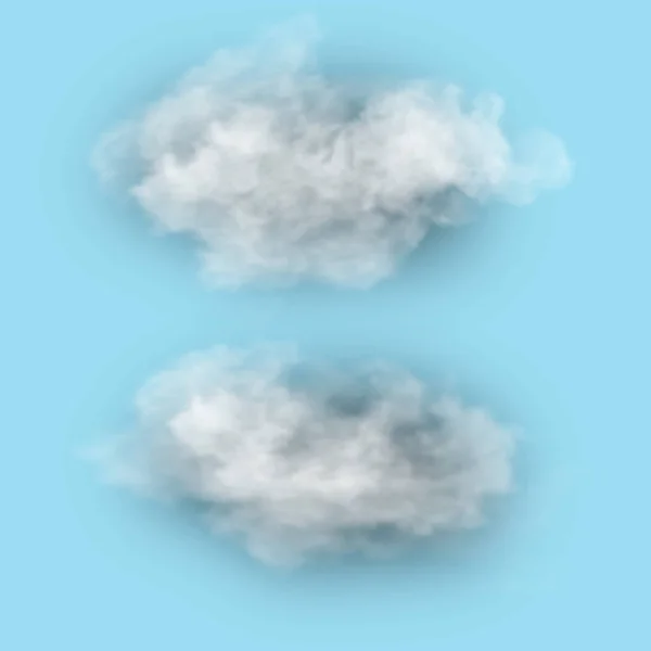 Vektor-Set realistischer isolierter Wolke auf transparentem Hintergrund. — Stockvektor