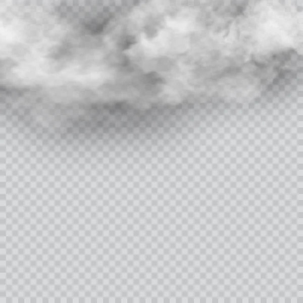 Ensemble vectoriel de nuages isolés réalistes sur fond transparent. — Image vectorielle