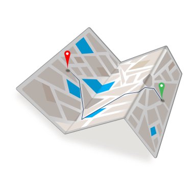 GPS navigasyon arka plan. Şehir haritası. Vektör çizim.
